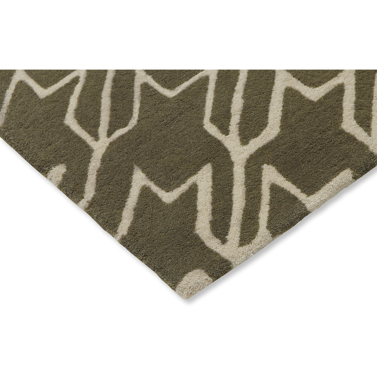 Ted Baker Houndstooth Grey 162804 Designer Wool Rug - Rugs Of Beauty - 4