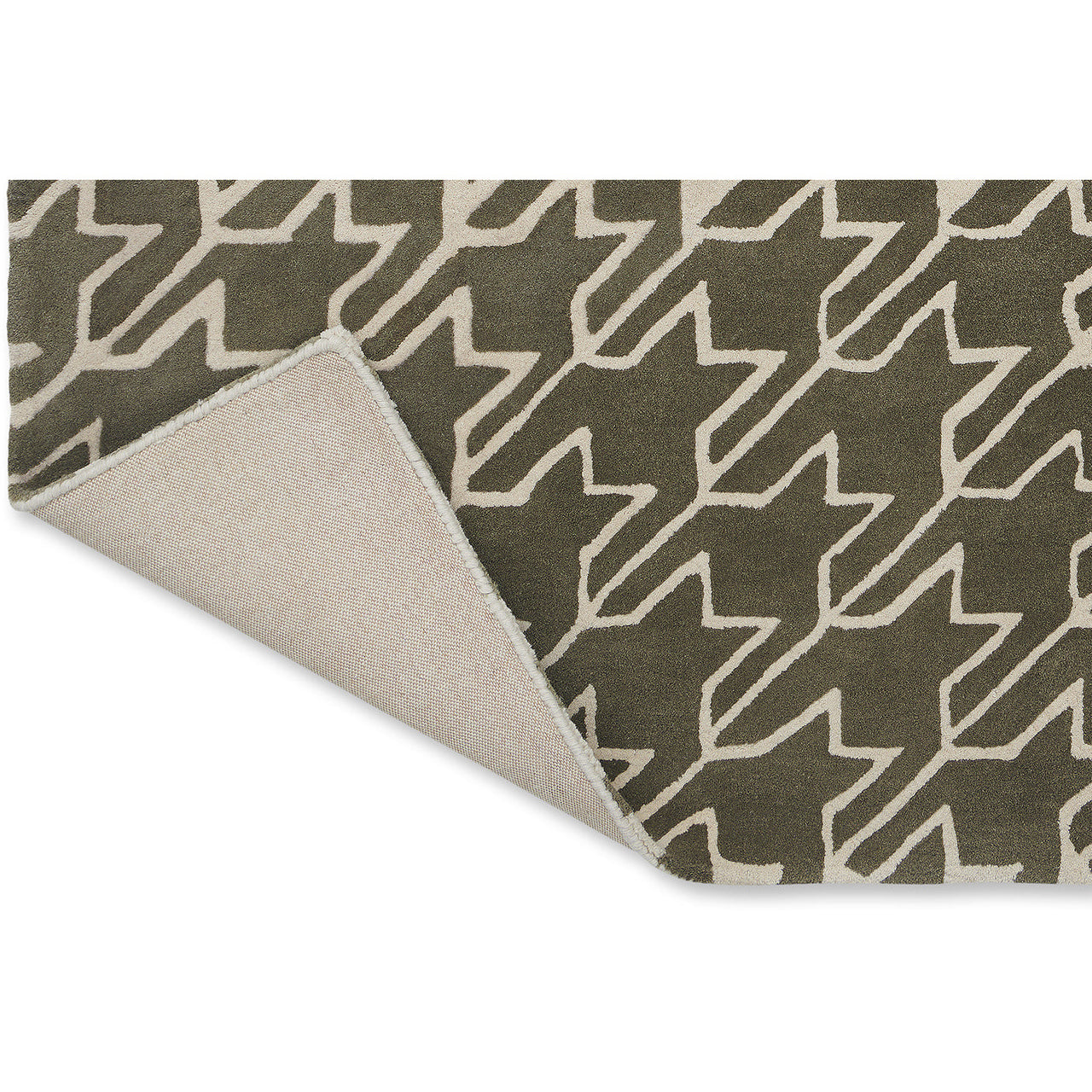 Ted Baker Houndstooth Grey 162804 Designer Wool Rug - Rugs Of Beauty - 5