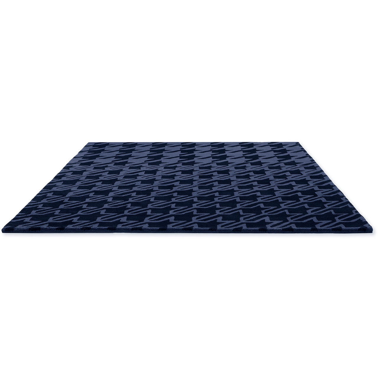 Ted Baker Houndstooth Dark Blue 162808 Designer Wool Rug - Rugs Of Beauty - 4