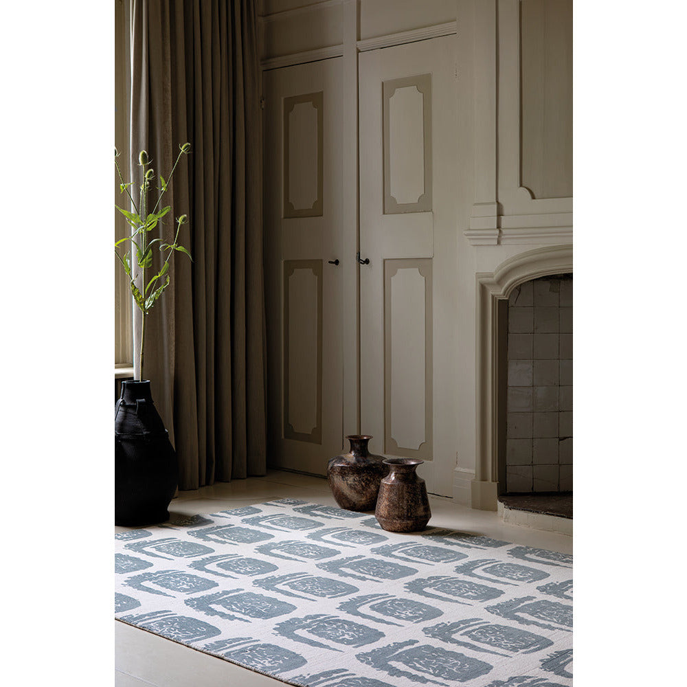 Ted Baker Woodblock Grey 163001 Designer Cotton Rug - Rugs Of Beauty - 2