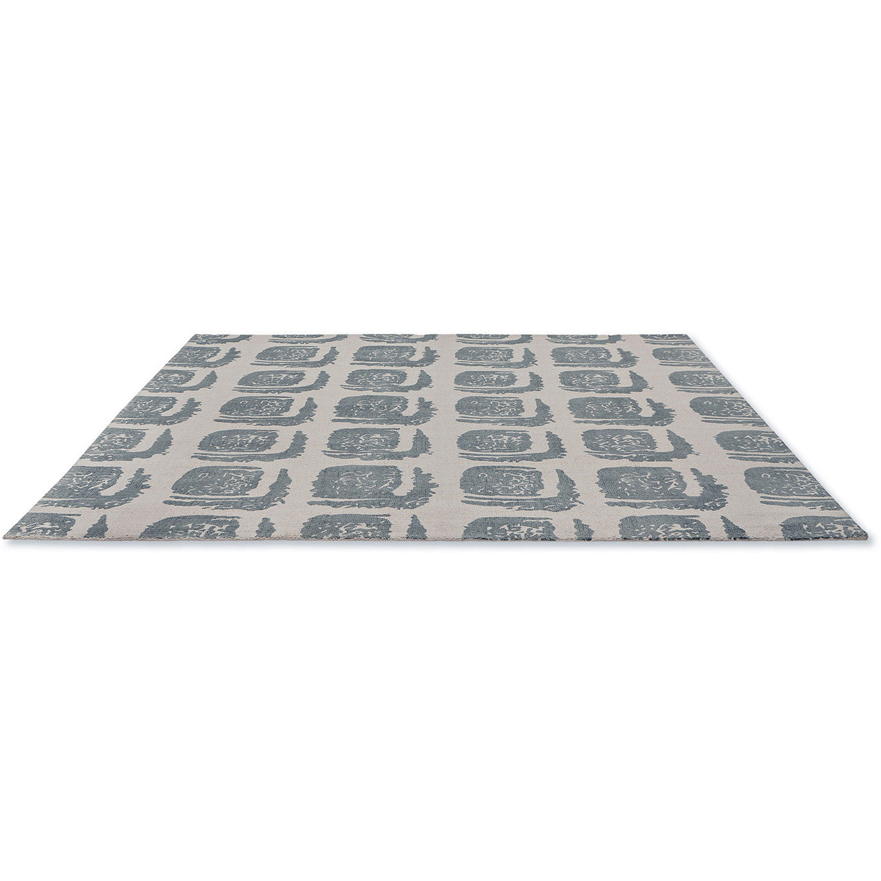 Ted Baker Woodblock Grey 163001 Designer Cotton Rug - Rugs Of Beauty - 5