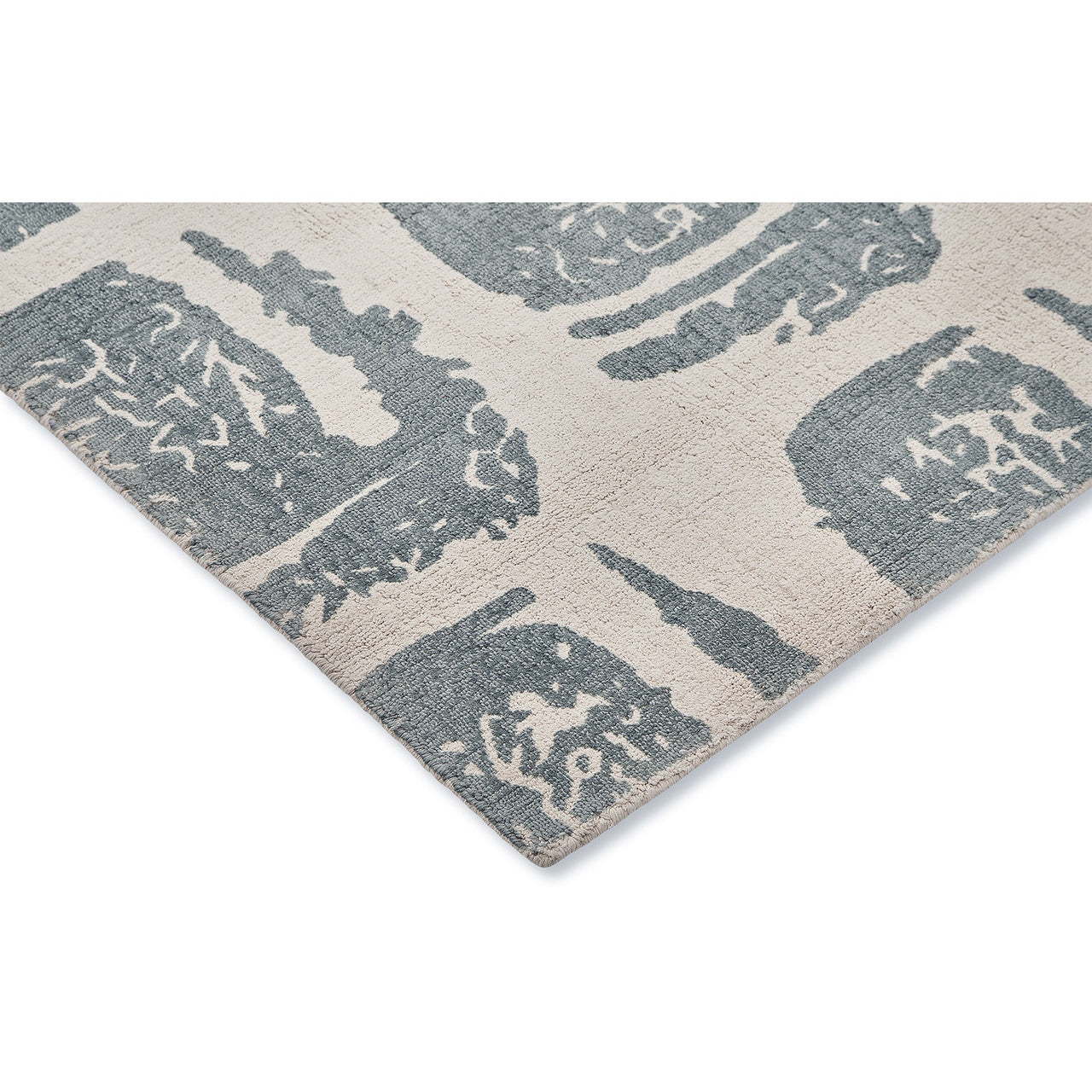Ted Baker Woodblock Grey 163001 Designer Cotton Rug - Rugs Of Beauty - 6