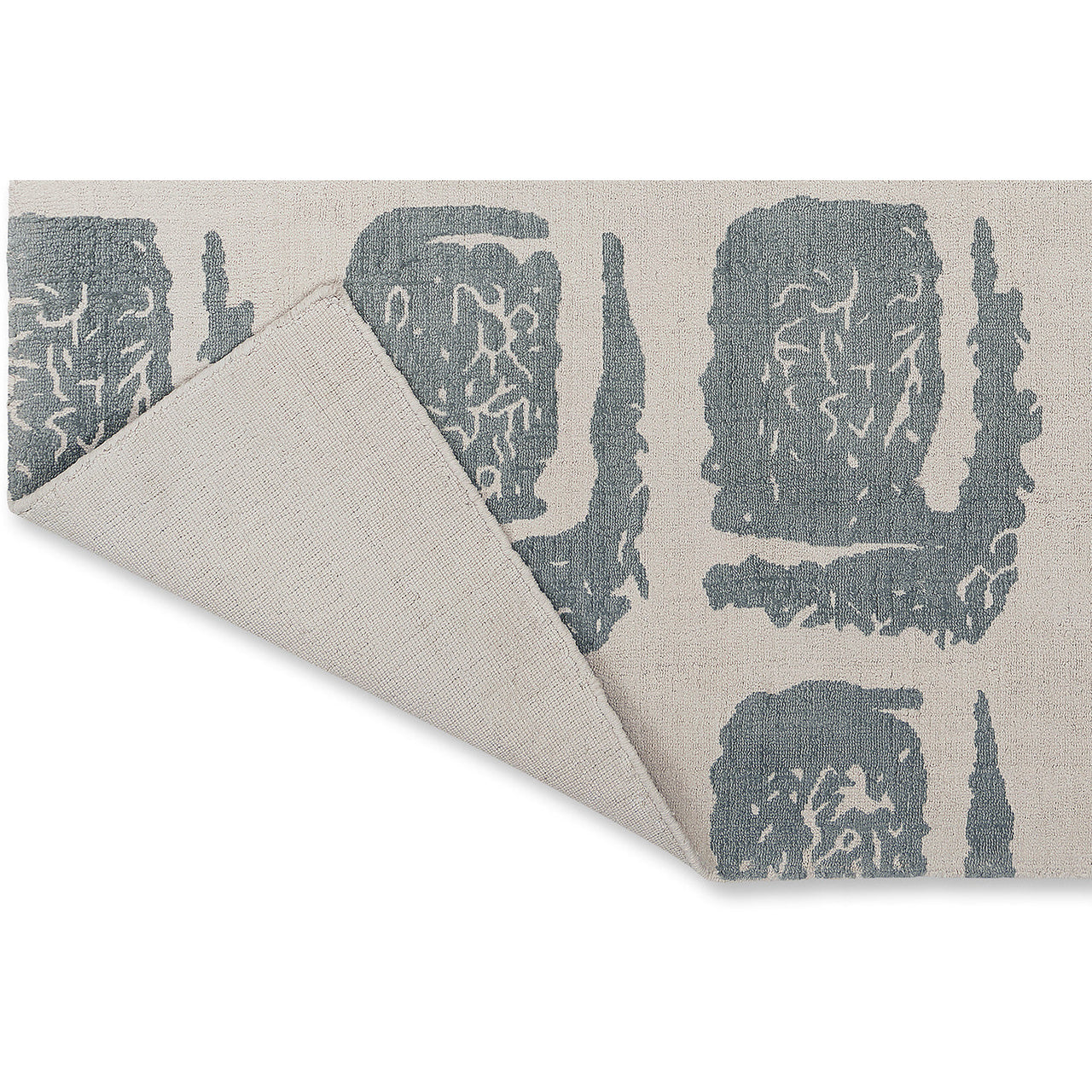 Ted Baker Woodblock Grey 163001 Designer Cotton Rug - Rugs Of Beauty - 7