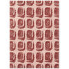 Ted Baker Woodblock Red 163003 Designer Cotton Rug - Rugs Of Beauty - 1