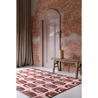 Ted Baker Woodblock Red 163003 Designer Cotton Rug - Rugs Of Beauty - 2