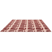 Ted Baker Woodblock Red 163003 Designer Cotton Rug - Rugs Of Beauty - 4