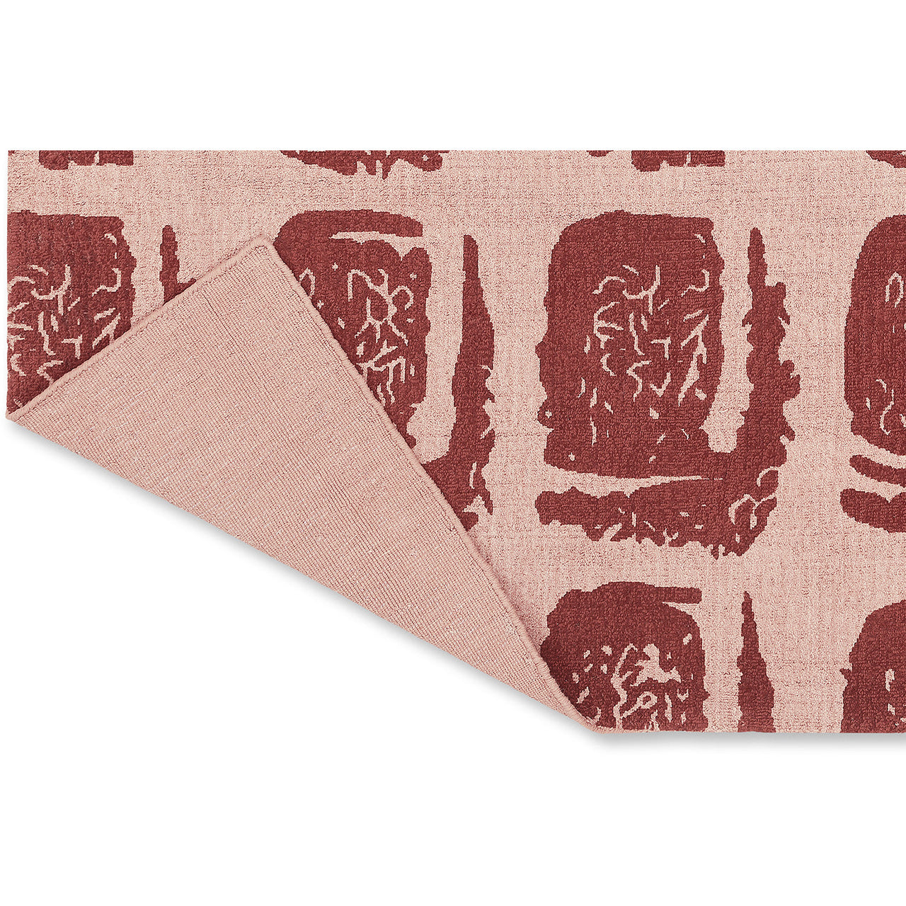 Ted Baker Woodblock Red 163003 Designer Cotton Rug - Rugs Of Beauty - 6