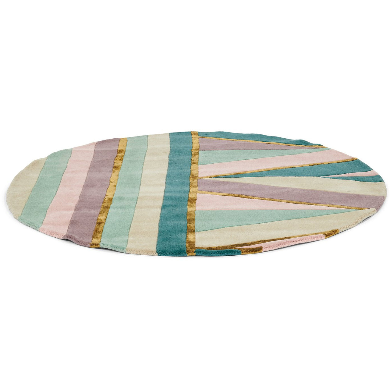 Ted Baker Sahara Round Pink 56102 Designer Wool Viscose Rug - Rugs Of Beauty - 4