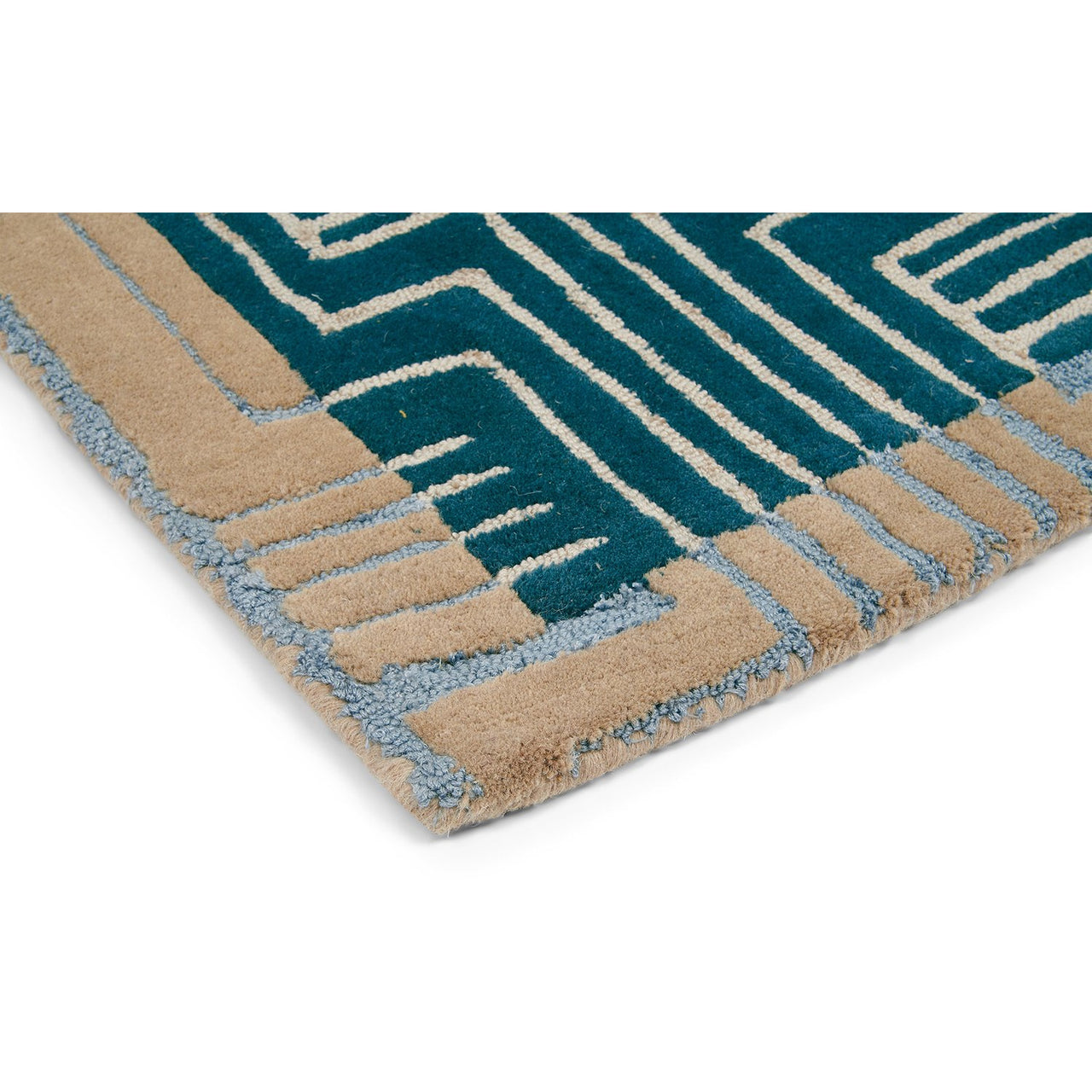 Ted Baker Kinmo Green 56807 Designer Wool Viscose Rug - Rugs Of Beauty - 5