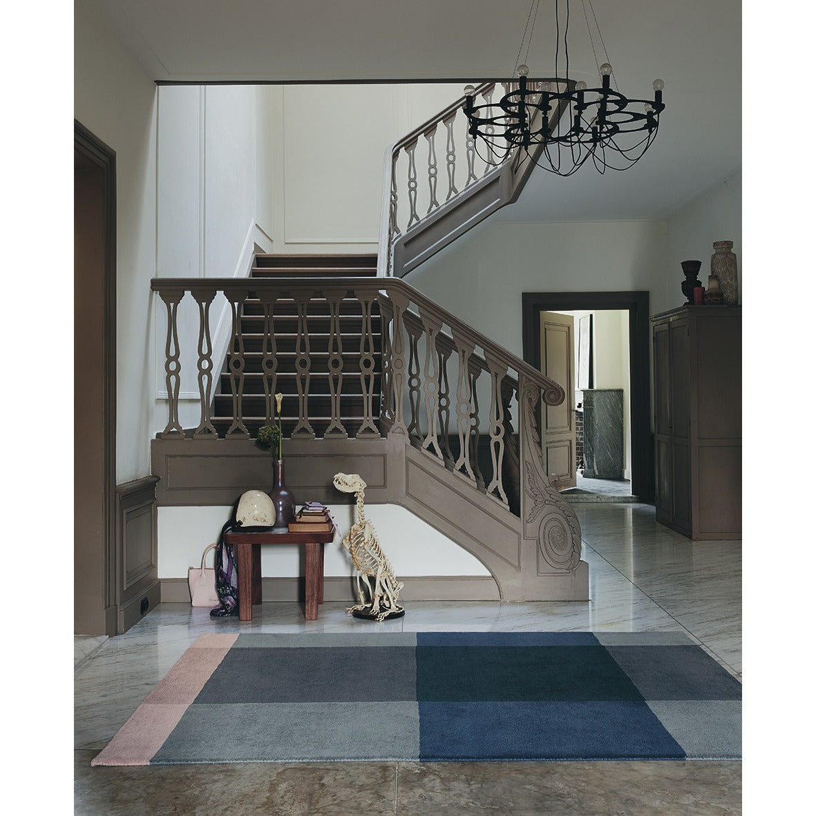 Ted Baker Plaid Grey 57804 Designer Wool Rug - Rugs Of Beauty - 2