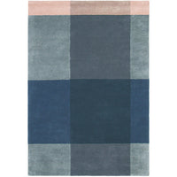 Ted Baker Plaid Grey 57804 Designer Wool Rug - Rugs Of Beauty - 1