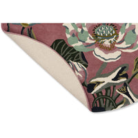 Wedgwood Waterlily Dusty Rose 038602 Designer Wool Round Rug - Rugs Of Beauty - 6