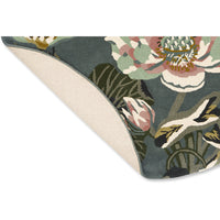 Wedgwood Waterlily Midnight Pond 038608 Designer Wool Round Rug - Rugs Of Beauty - 4