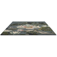 Wedgwood Waterlily Midnight Pond 038608 Designer Wool Rug - Rugs Of Beauty - 4