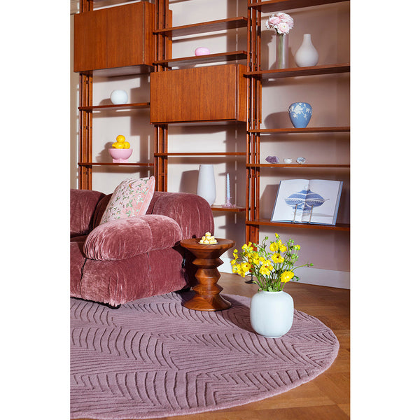 Wedgwood Folia Mink 038902 Designer Wool Round Rug - Rugs Of Beauty - 2