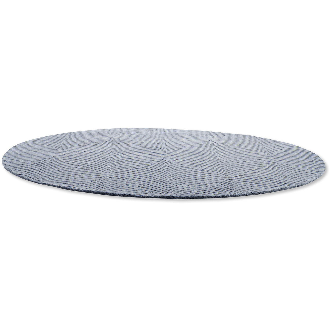 Wedgwood Folia Cool Grey 038904 Designer Wool Round Rug - Rugs Of Beauty - 2