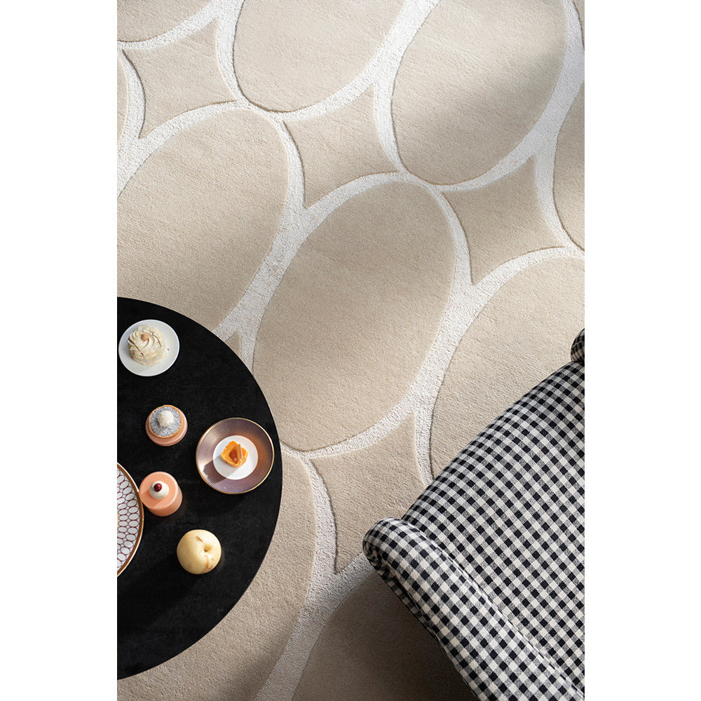 Wedgwood Renaissance Beige 039001 Designer Wool Viscose Rug - Rugs Of Beauty - 2