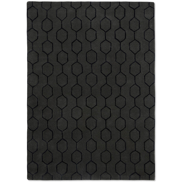 Wedgwood Gio Noir 039105 Designer Wool Viscose Rug - Rugs Of Beauty - 1