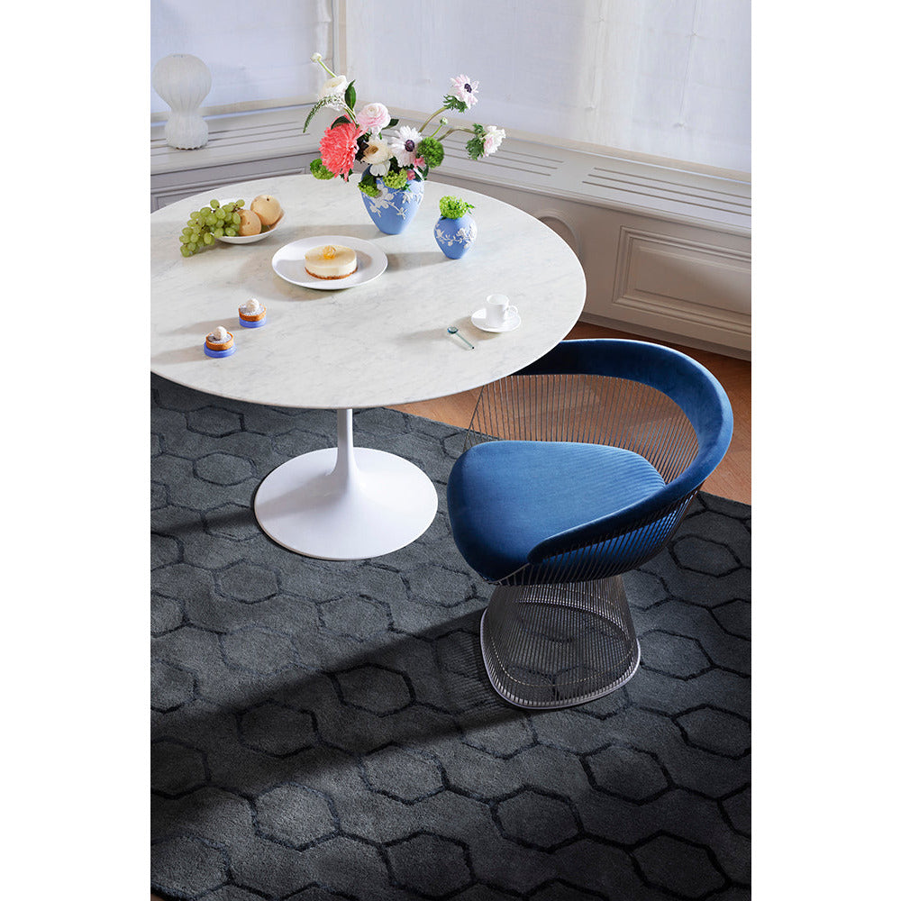 Wedgwood Gio Noir 039105 Designer Wool Viscose Rug - Rugs Of Beauty - 4