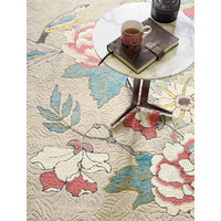 Wedgwood Paeonia Coral 37902 Wool Viscose Designer Rug - Rugs Of Beauty - 3