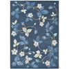 Wedgwood Wild Strawberry Navy Blue 38118 Wool Viscose Designer Rug - Rugs Of Beauty - 1