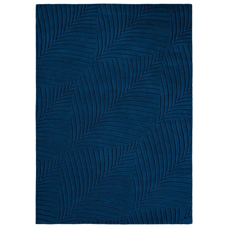 Wedgwood Folia Navy Blue 38308 Wool Designer Rug - Rugs Of Beauty - 1