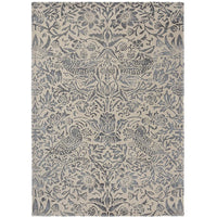 Morris & Co Pure Strawberry Thief Ink 028105 Designer Wool Viscose Rug - Rugs Of Beauty - 1