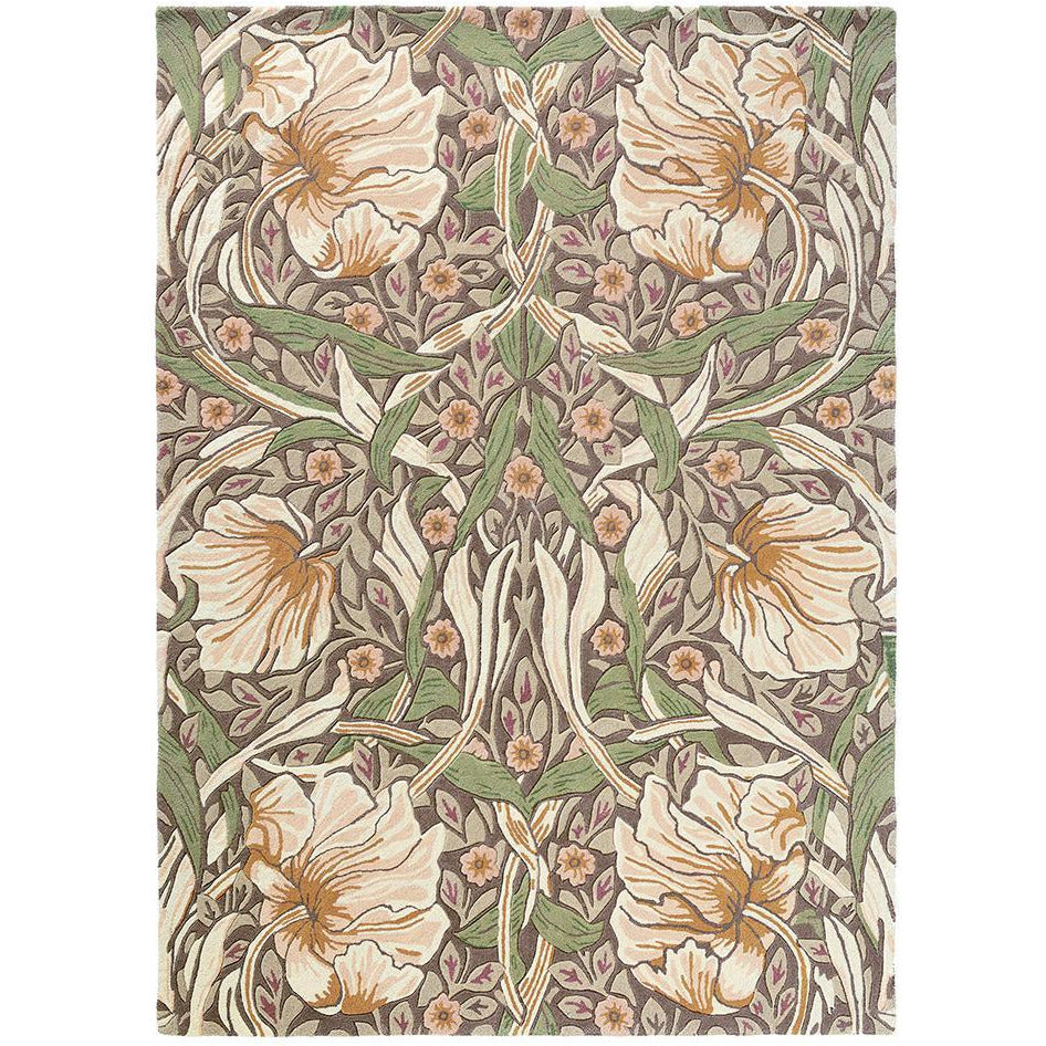 Morris & Co Pimpernel Aubergine 028805 Designer Wool Rug - Rugs Of Beauty - 1