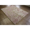 Morris & Co Chrysanthemum Wine Linen 27005 Designer Wool Rug - Rugs Of Beauty