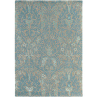 Morris & Co Autumn Flowers Eggshell 27508 Designer Wool / Viscose Rug - Rugs Of Beauty - 1