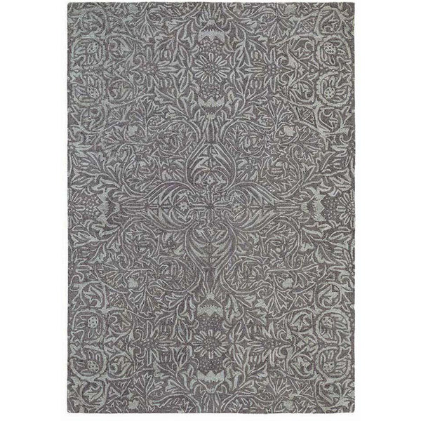 Morris & Co Ceiling Charcoal 28505 Designer Wool Viscose Rug - Rugs Of Beauty - 1