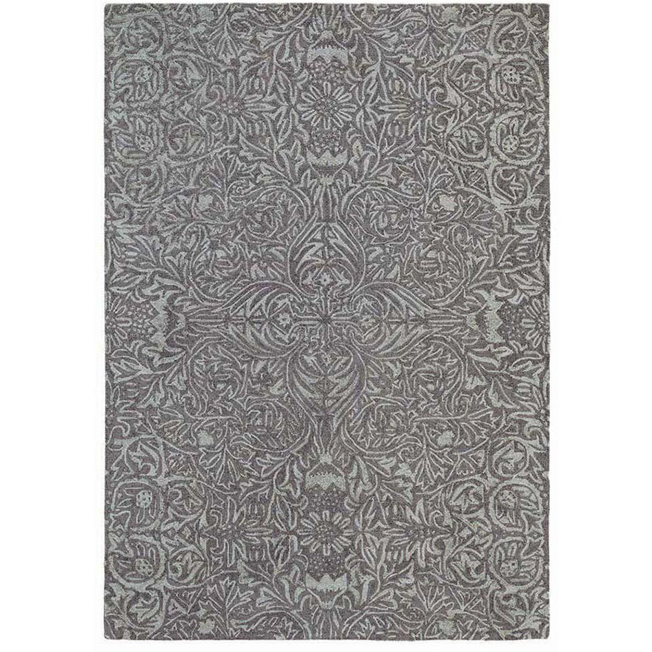 Morris & Co Ceiling Charcoal 28505 Designer Wool Viscose Rug - Rugs Of Beauty - 1