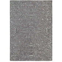 Morris & Co Ceiling Charcoal 28505 Designer Wool Viscose Rug - Rugs Of Beauty - 1
