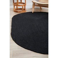 Miami 850 Black Jute Oval Rug - Rugs Of Beauty - 3