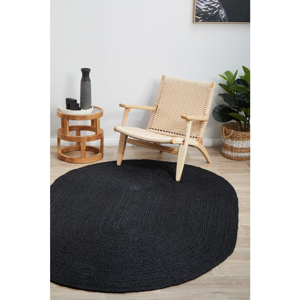 Miami 850 Black Jute Oval Rug - Rugs Of Beauty - 4
