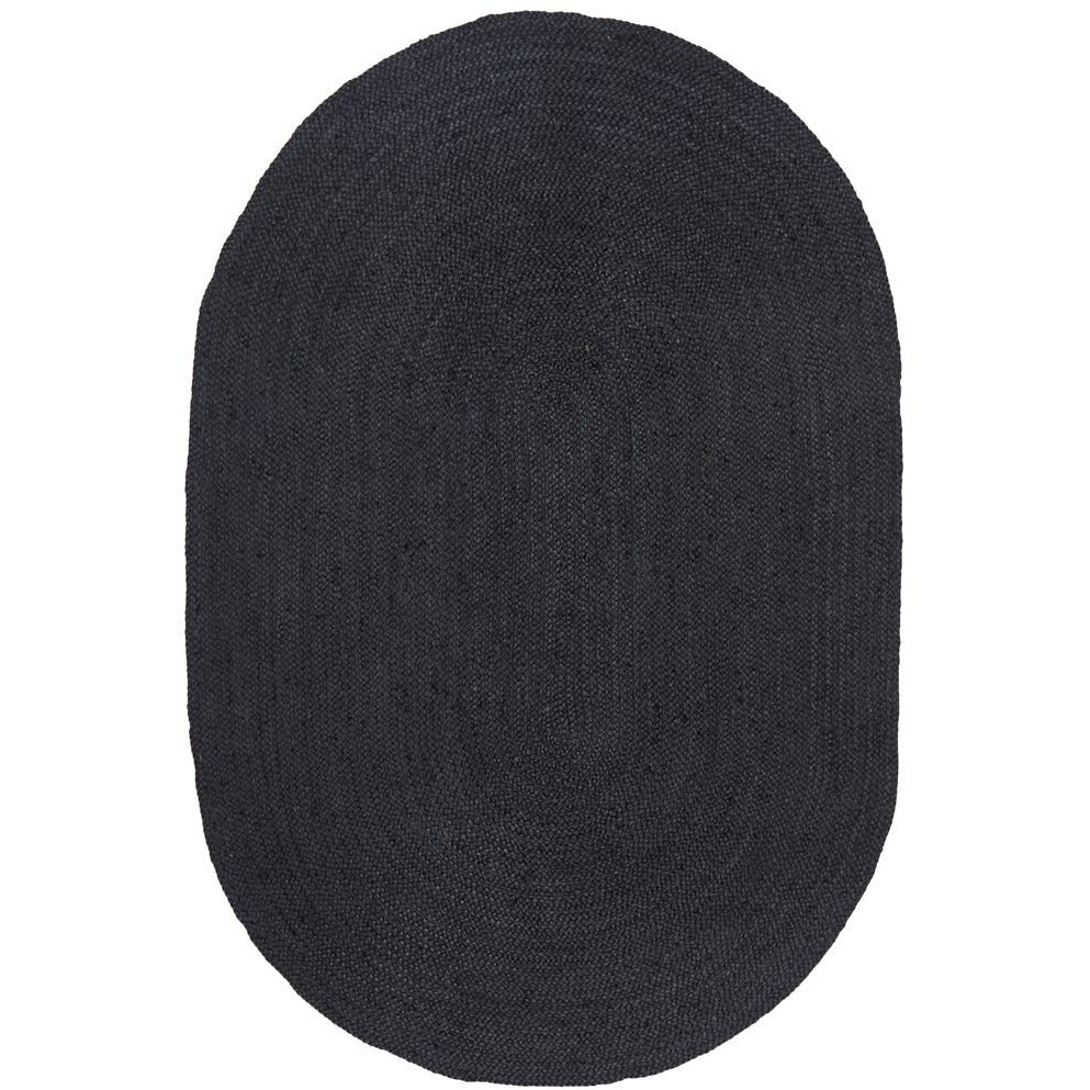 Miami 850 Black Jute Oval Rug - Rugs Of Beauty - 1