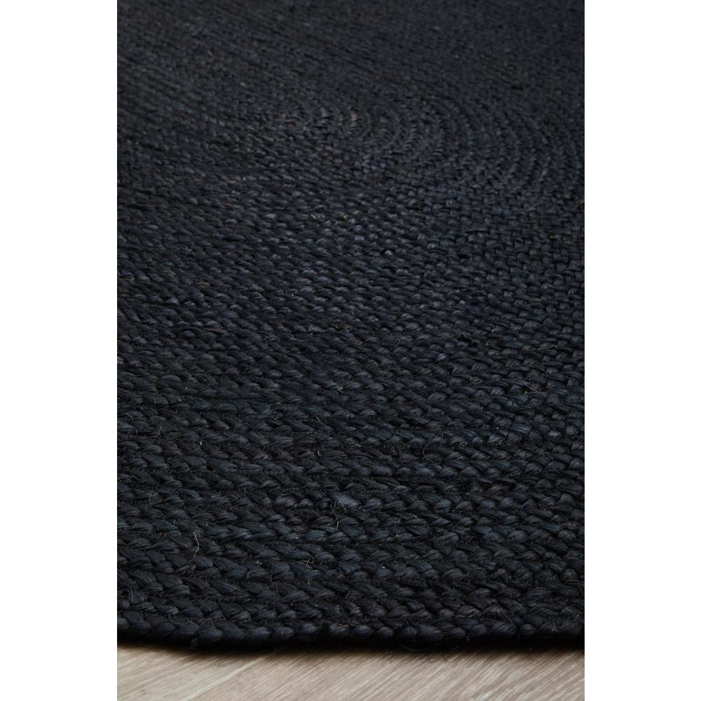 Miami 850 Black Jute Oval Rug - Rugs Of Beauty - 5