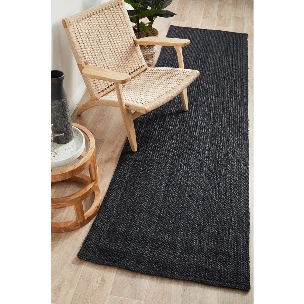 Miami 850 Black Jute Runner Rug - Rugs Of Beauty - 2