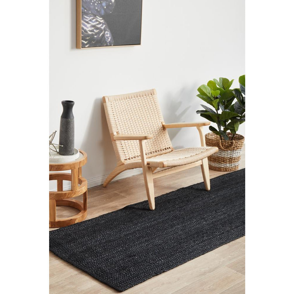 Miami 850 Black Jute Runner Rug - Rugs Of Beauty - 3