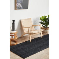Miami 850 Black Jute Runner Rug - Rugs Of Beauty - 3