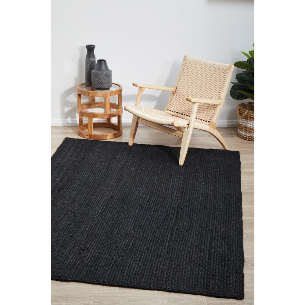 Miami 850 Black Jute Rug - Rugs Of Beauty - 2