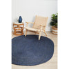 Miami 850 Navy Blue Jute Oval Rug - Rugs Of Beauty - 4