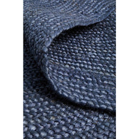 Miami 850 Navy Blue Jute Oval Rug - Rugs Of Beauty - 9