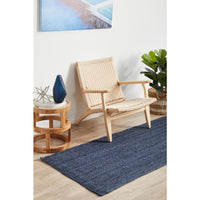 Miami 850 Navy Blue Jute Runner Rug - Rugs Of Beauty - 3