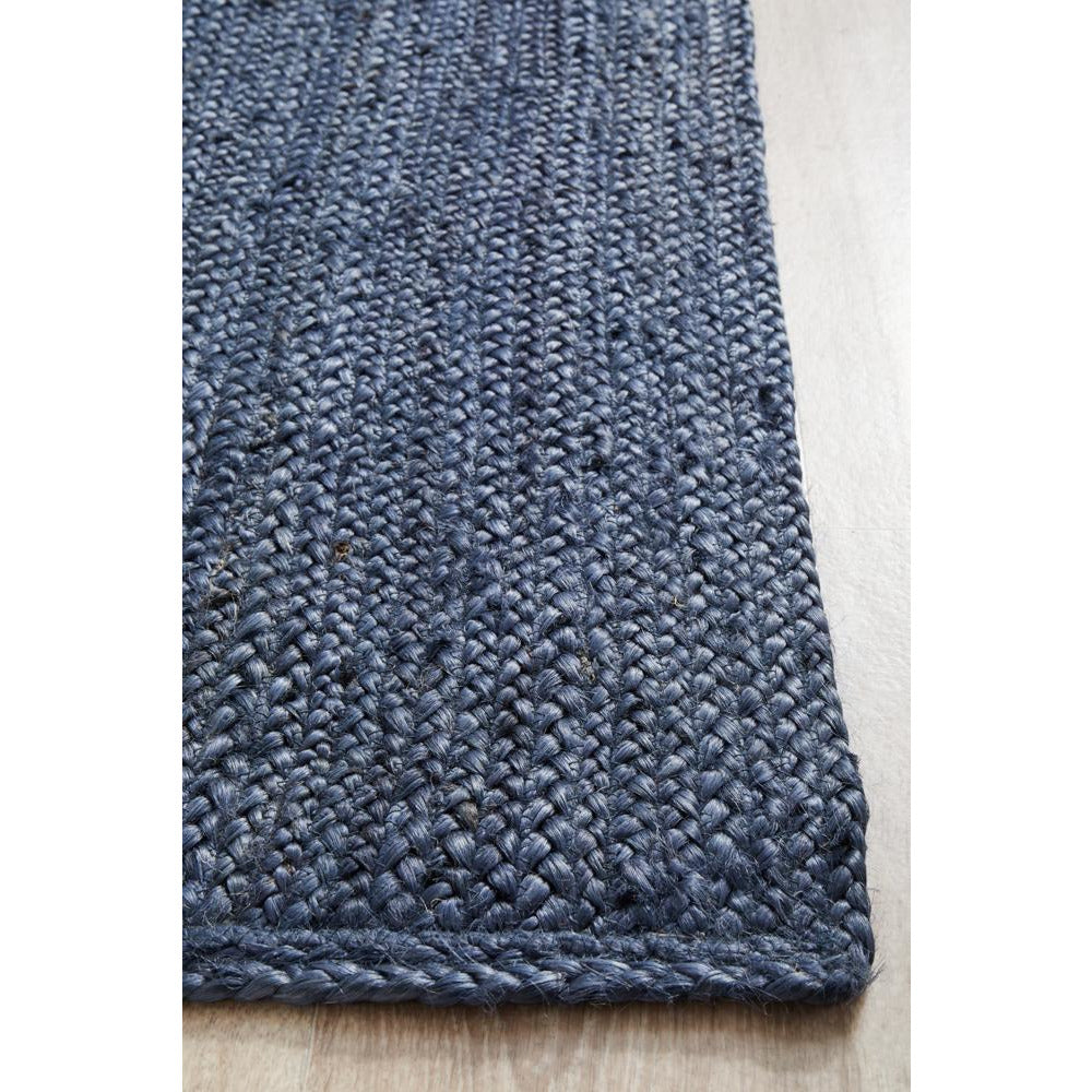 Miami 850 Navy Blue Jute Runner Rug - Rugs Of Beauty - 6