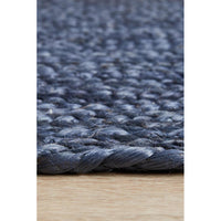Miami 850 Navy Blue Jute Runner Rug - Rugs Of Beauty - 7