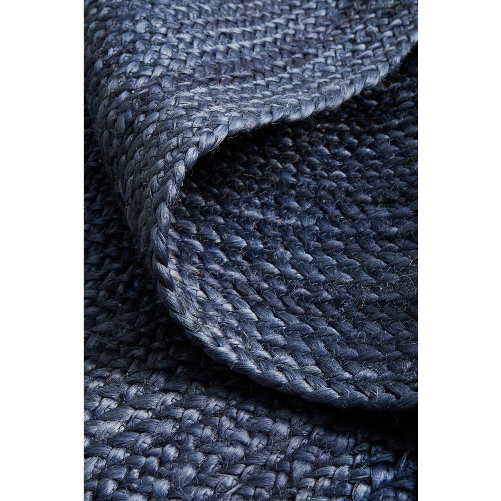 Miami 850 Navy Blue Jute Runner Rug - Rugs Of Beauty - 9