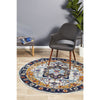 Selje 601 Rust Multi Colour Transitional Bohemian Inspired Round Rug - Rugs Of Beauty - 1