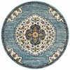 Selje 602 Blue Transitional Bohemian Inspired Round Rug - Rugs Of Beauty