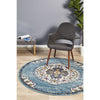 Selje 602 Blue Transitional Bohemian Inspired Round Rug - Rugs Of Beauty - 1